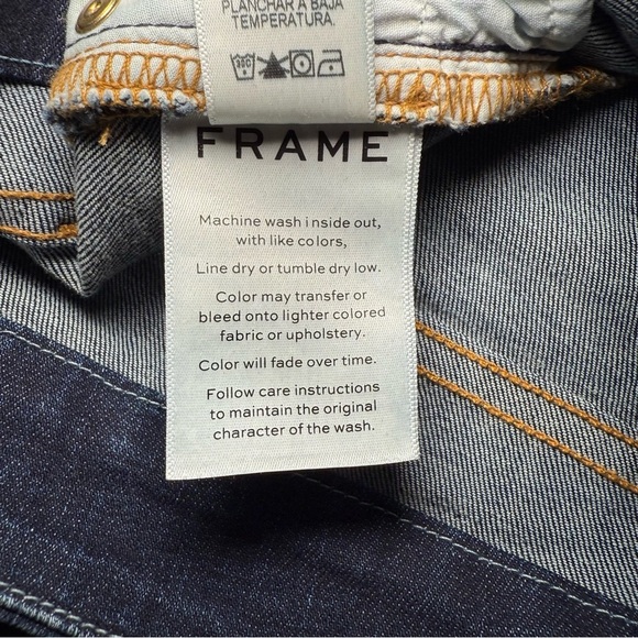 FRAME Le Crop Mini Boot Leg Snap Ankle Jean Size 28 Meribel Wash - Picture 13 of 14